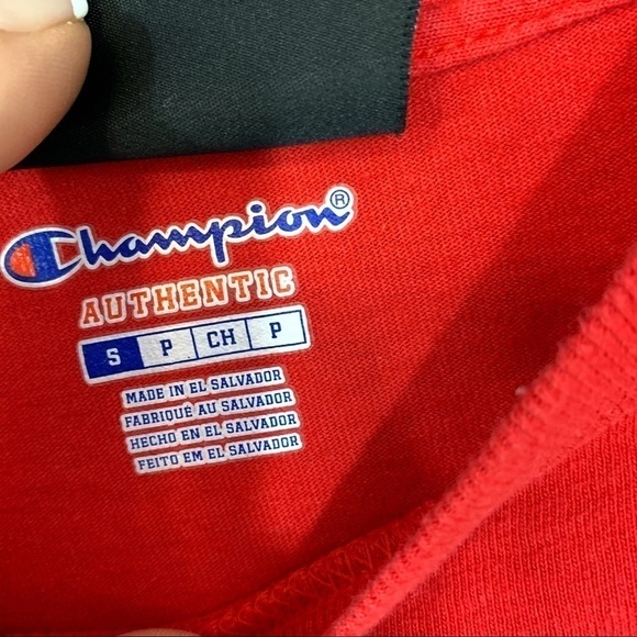 Grizzly Griptape X Champion Collaboration Red Tee - Picture 6 of 7